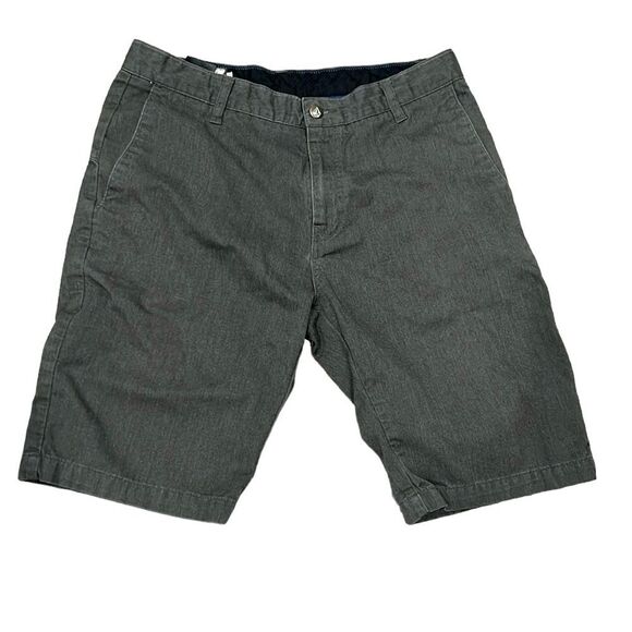 Volcom gray flat front shorts 10”  size 32 - Picture 1 of 7
